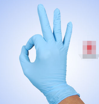 Dispensable butyronitrile gloves for medical use
