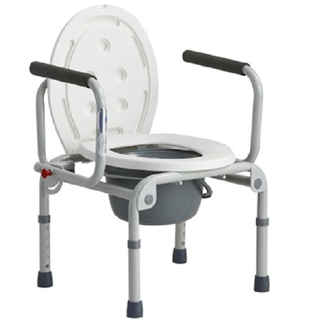 Bedside Height Adjustable Commode with Arm FC813